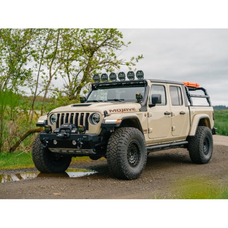 Quadratec STEALTH 7" Round Eclipse Light Bar Kit for 18-24 Jeep Wrangler JL & Gladiator JT