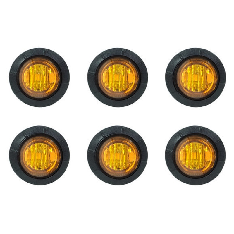 Quake LED 3/4" Side Marker Lamps- 6 Pack