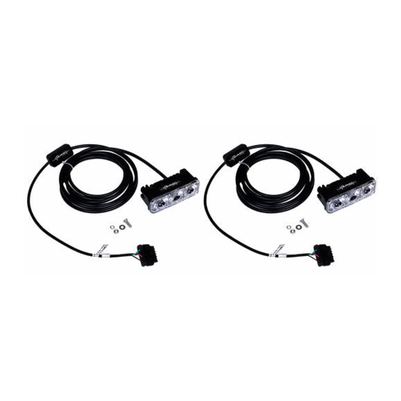Quake LED QTE956 3" DRL Fender Lights with Switchback Turn Signal for 18-24 Jeep Wrangler JL & Gladiator JT