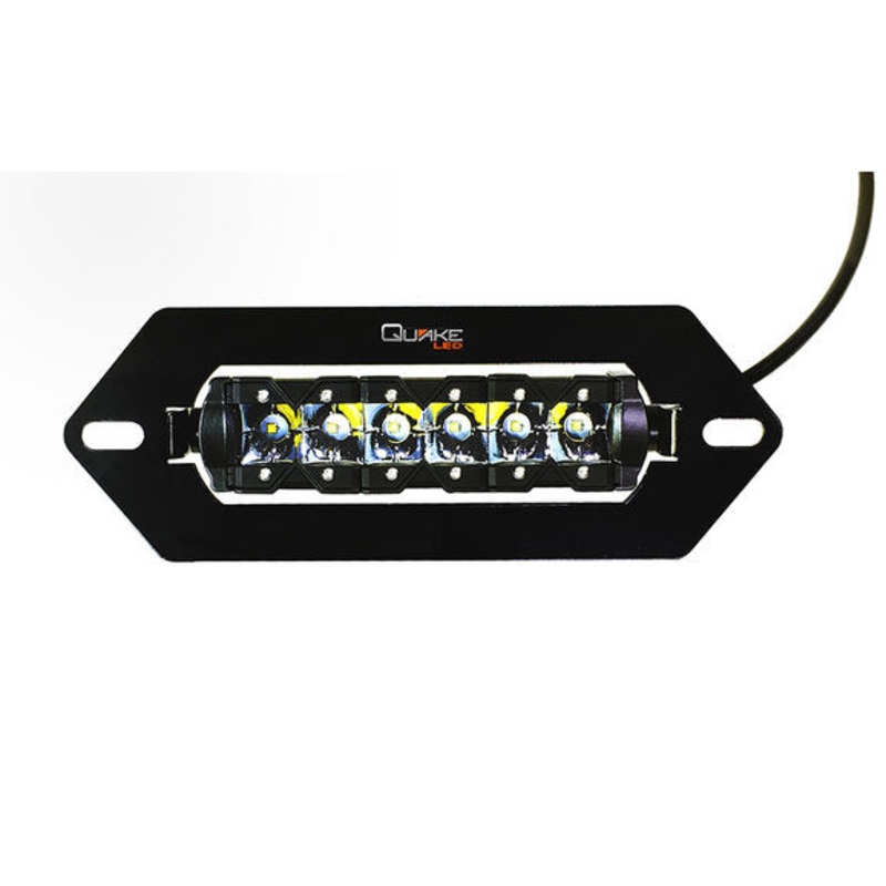 Quake LED QUM684 9" Flush Mount LED Light with Mount for winch fairlead opening