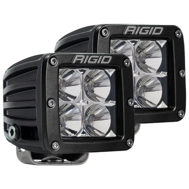 Rigid Industries 202113 D-Series Pro 3" LED Cube Light Pair Flood Beam Pattern