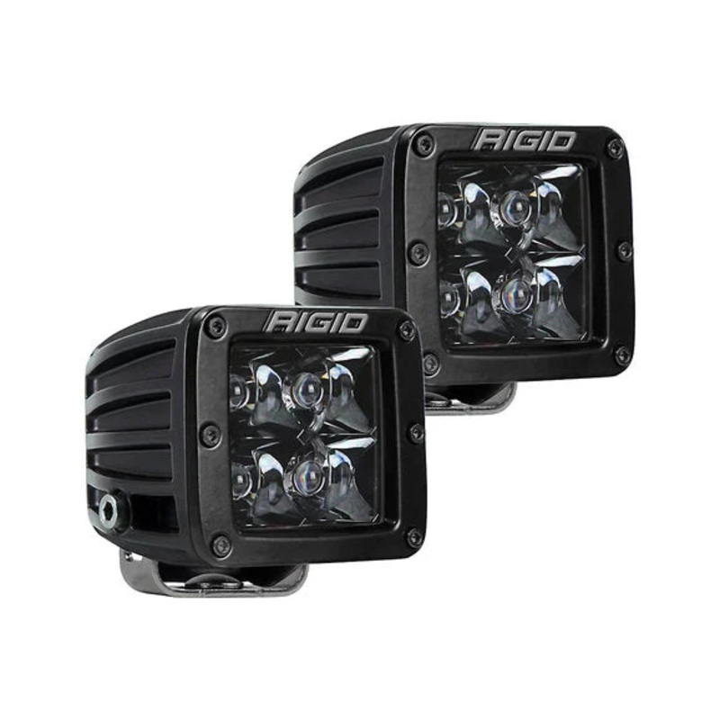 Rigid Industries 202213BLK D-Series PRO Midnight Edition Spot Beam 3" LED Cube Light Pair