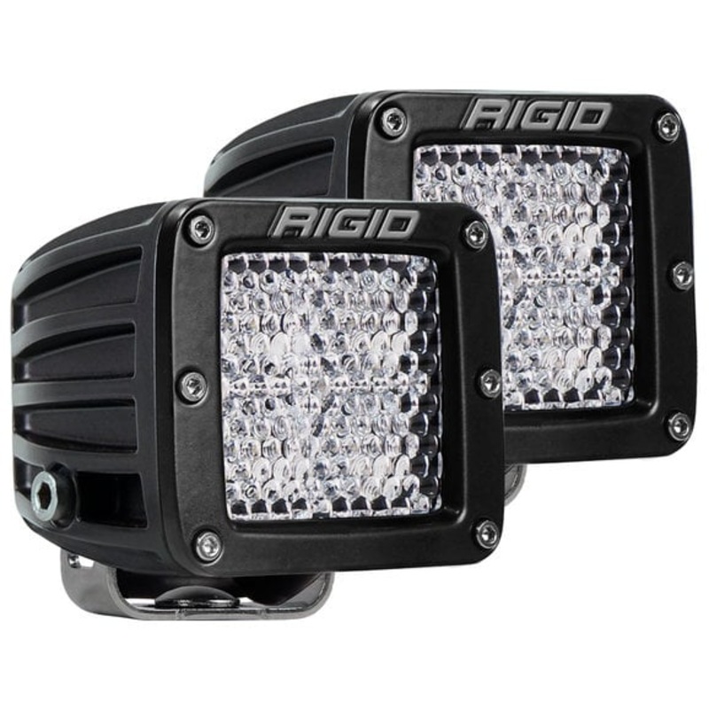 Rigid Industries 202513 D-Series Pro 3" LED Cube Light Pair Diffused Flood Beam Pattern