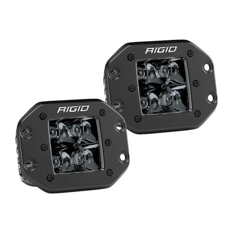 Rigid Industries 212213BLK D-Series PRO Midnight Edition Spot Beam 3" Flush Mount LED Light Pair