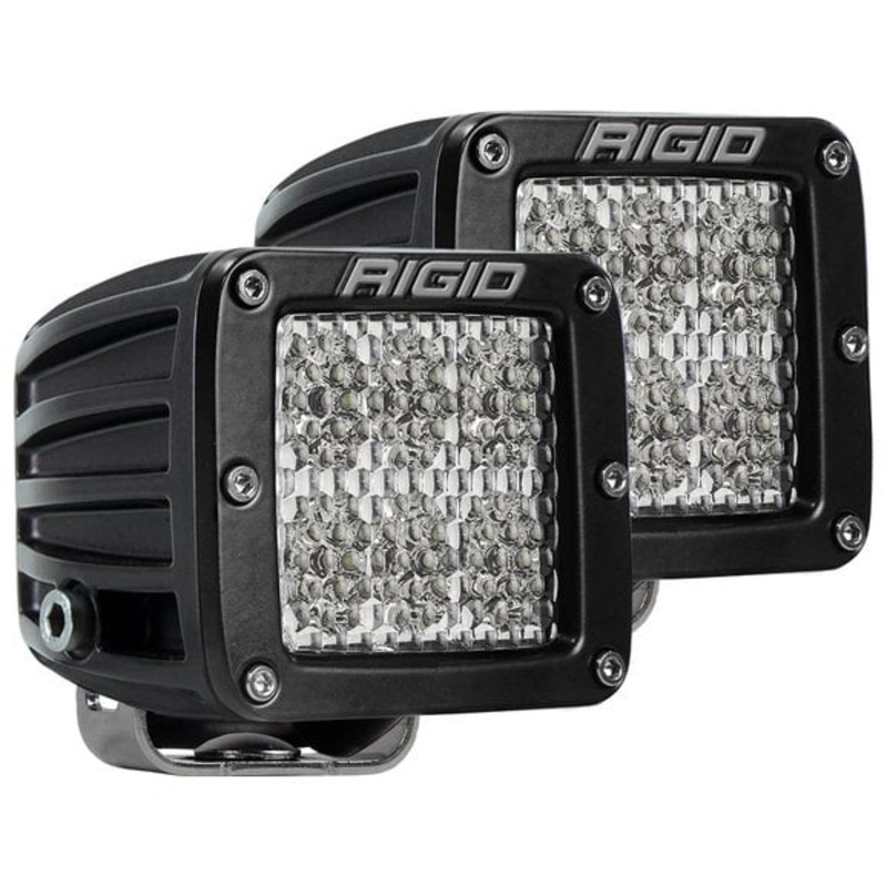 Rigid Industries 502513 D-Series Pro 3" LED Cube Light Pair Diffused Driving Beam Pattern