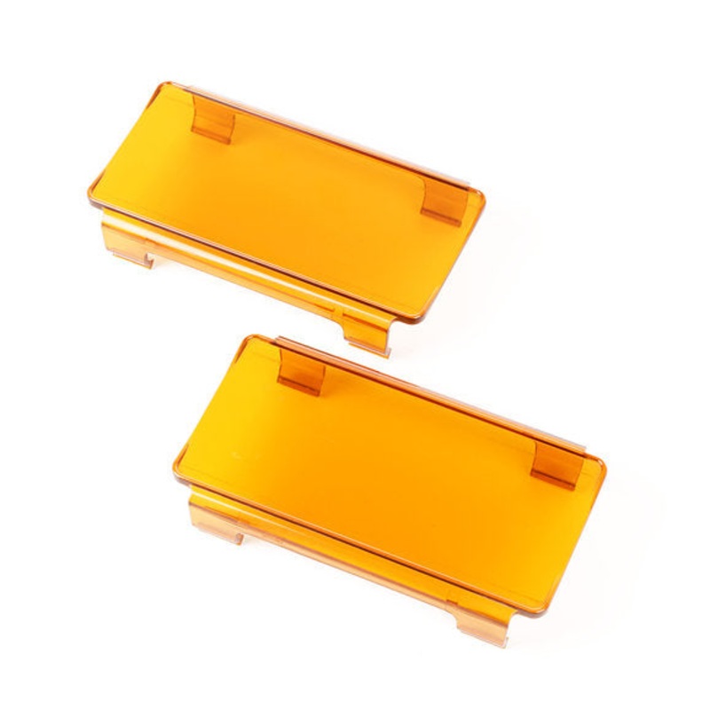 Rugged Ridge 6" LED Light Cover in Amber (Pair)