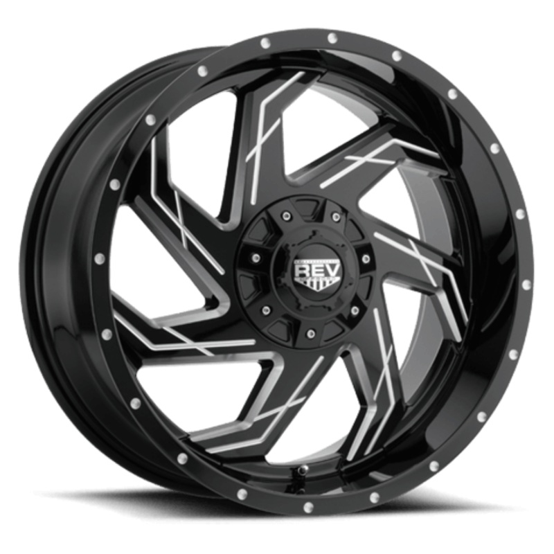 REV Wheels 895 Series Wheel in Gloss Black with Machined Accents for 07-24 Jeep Wrangler JK & JL and Gladiator JT