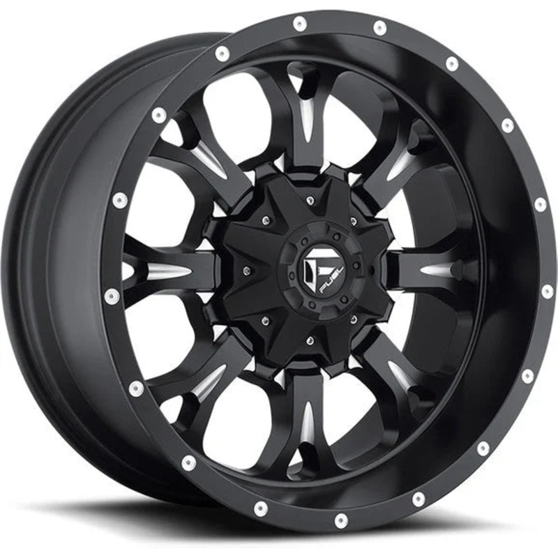 Fuel Off-Road Krank Wheel in Black with Machined Accents for 07-24 Jeep Wrangler JL, JK & Gladiator JT