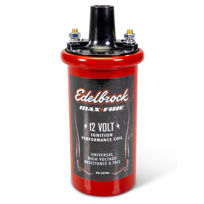 Edelbrock Ignition Coil - Electric Oil Filled - .70 PR Red w/ Black Top