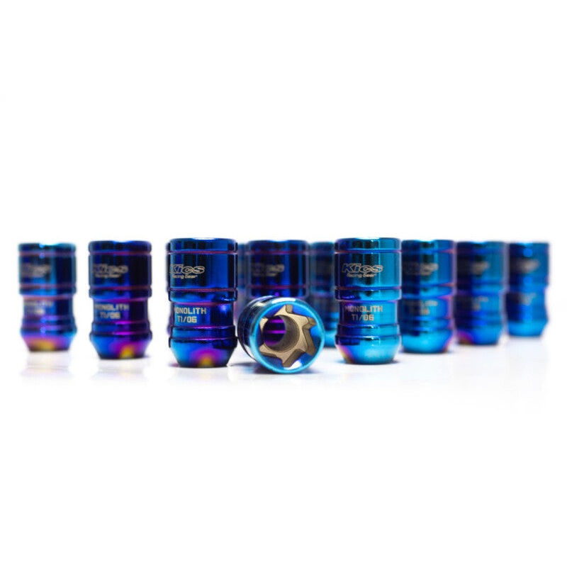 Project Kics 12x1.25 Monolith T1/06 Lug Nut Set - IP Blue (20 Pcs)