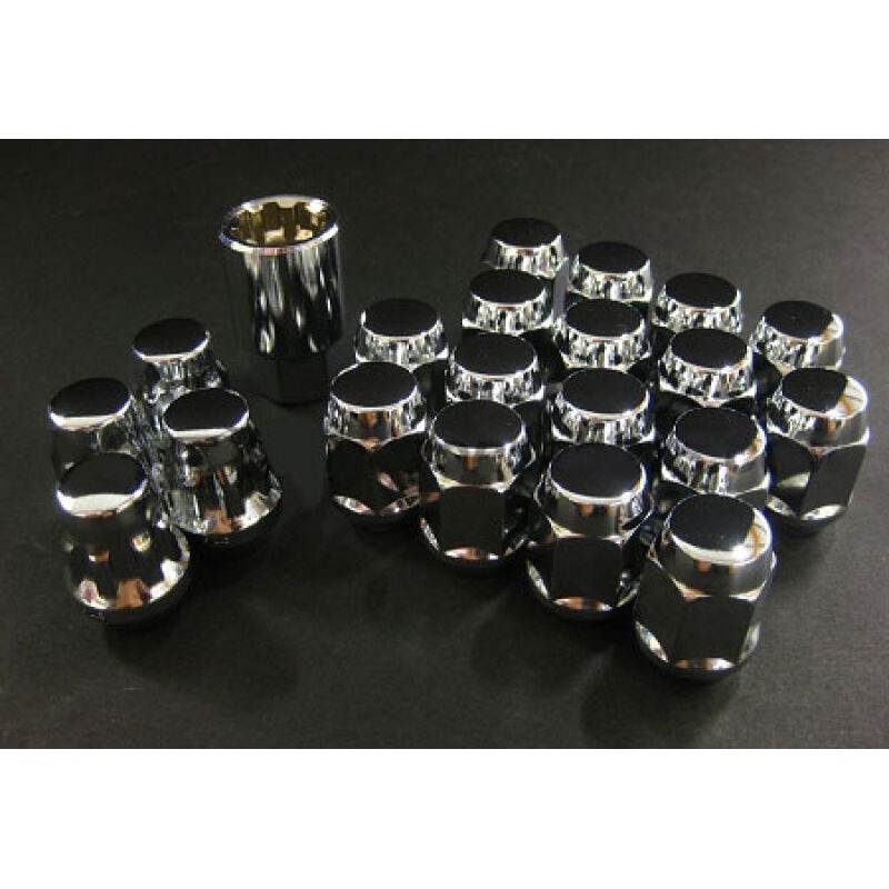 Project Kics 16 LUGS + 4 LOCKS Chrome Bullock And Nut Set - 12X1.50