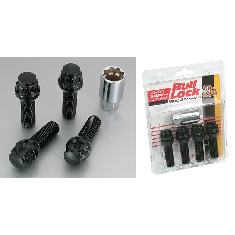 Project Kics Black Kics Bull Lock Bolt 12X1.50 28Mm R12 Black
