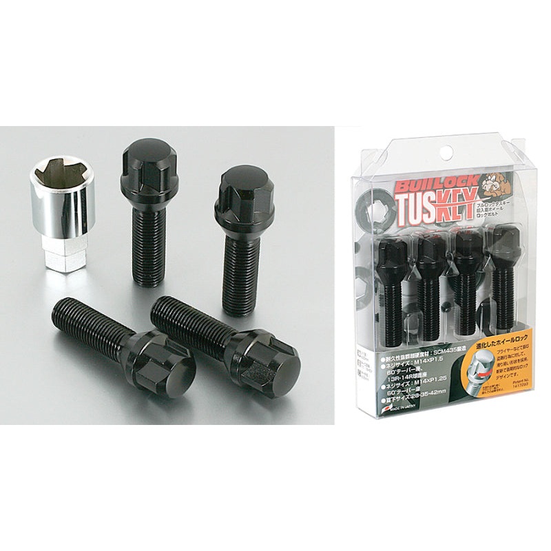 Project Kics Black Kics Bull Lock Bolt 14X1.50 28Mm Black