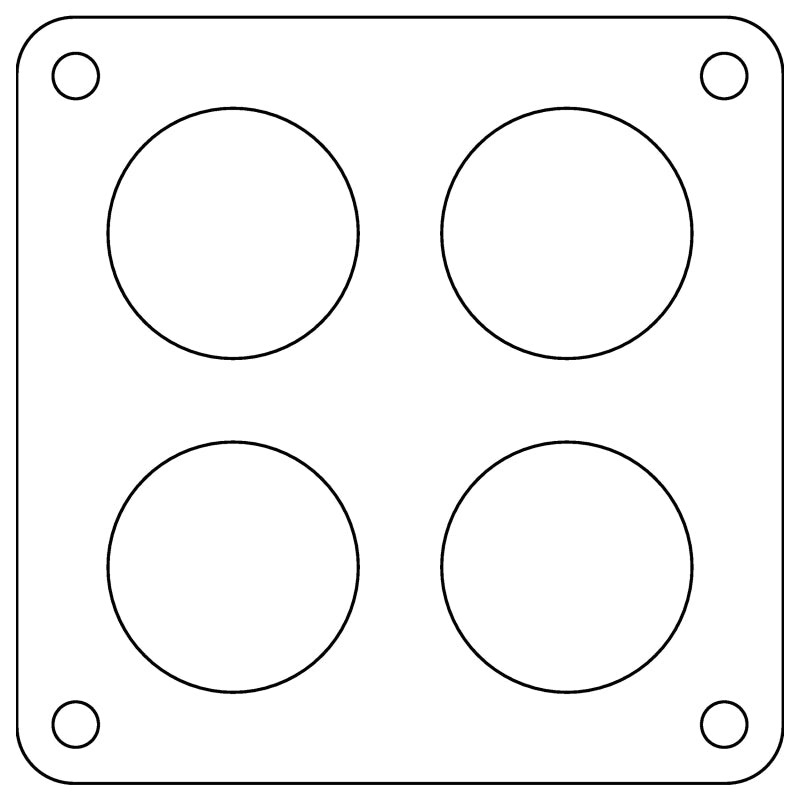 Cometic Holley Dominator 4-Hole .060in Fiber Carburetor Gasket - 2.00in Holes