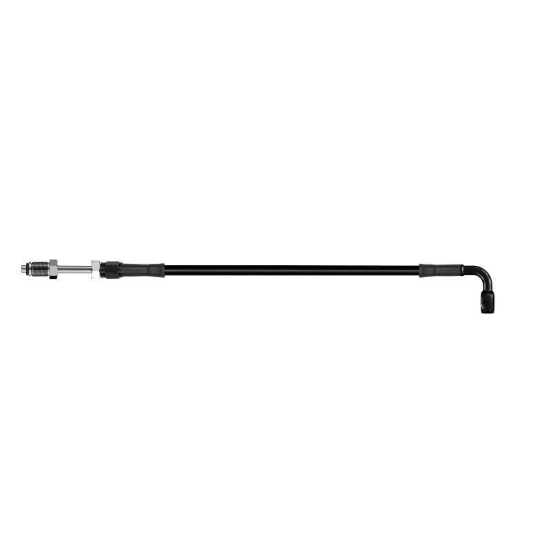 Goodridge 56in Universal Clutch Line w/Blk Zinc Fitting & Blk Hose - 90Deg Banjo w/Straight 7/16 UNF