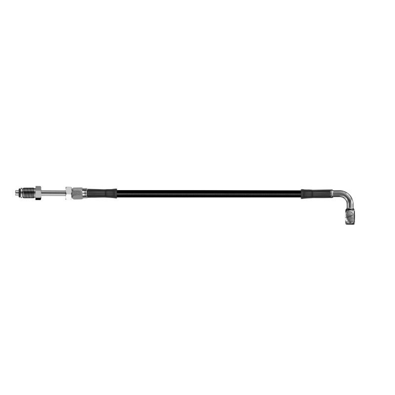 Goodridge 56in Universal Clutch Line w/SS Fittings & Black Hose - 90Deg Banjo w/Straight 7/16 UNF