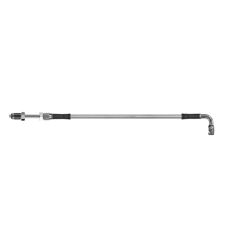 Goodridge 56in Universal Clutch Line w/SS Fittings & Clear Hose - 90Deg Banjo w/Straight 7/16 UNF
