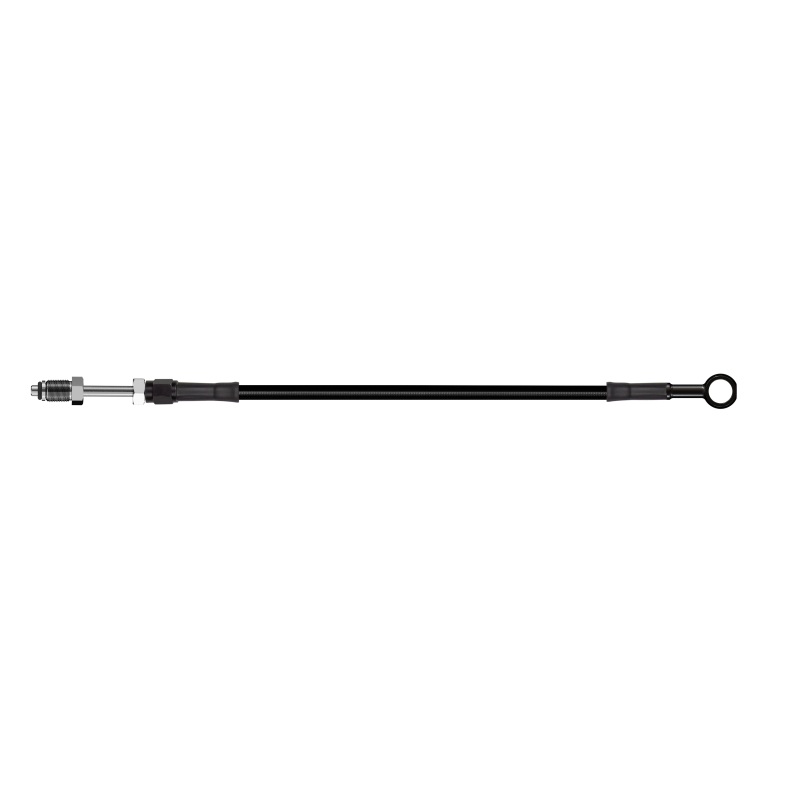 Goodridge 60in Universal Clutch Line w/Black Zinc Fittings & Black Hose - Straight Banjo 7/16 UNF