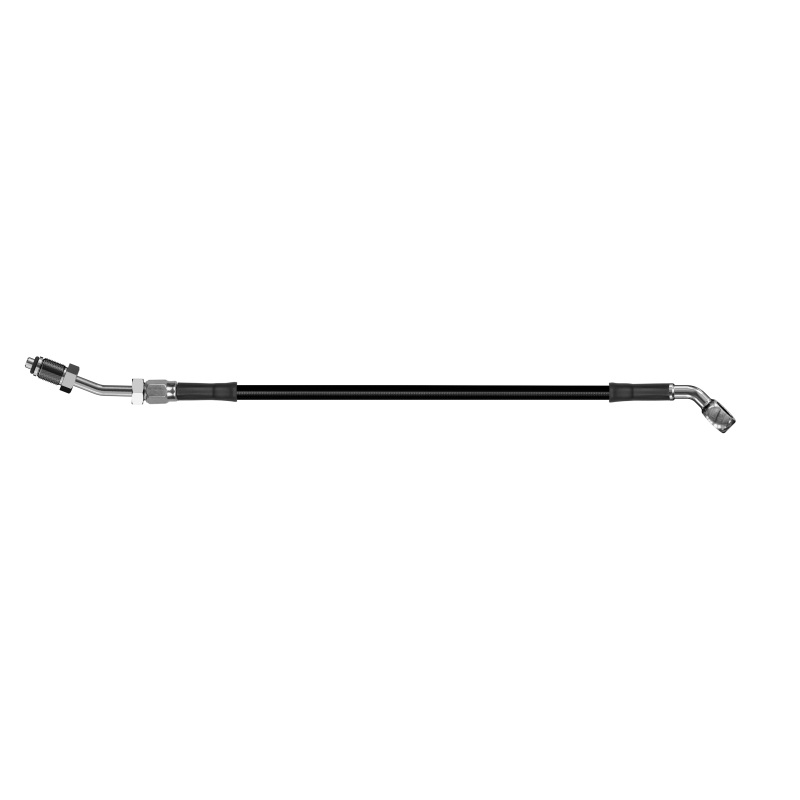 Goodridge 68in Universal Clutch Line w/SS Fittings & Clear Hose - 45Deg Banjo w/20Deg 7/16 UNF