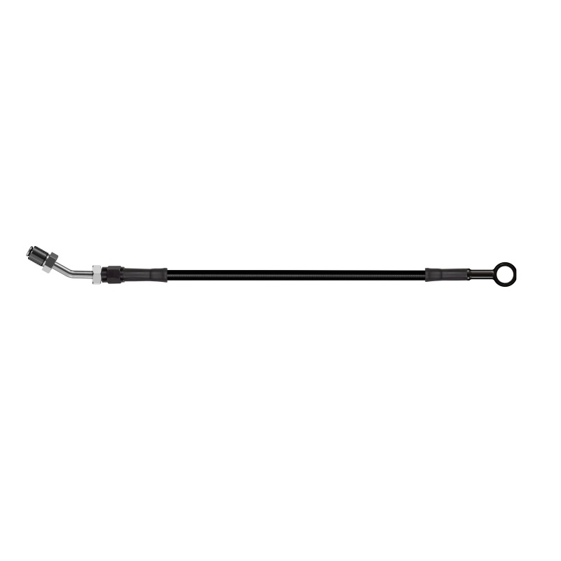 Goodridge 56in Universal Clutch Line w/Blk Zinc Fittings & Blk Hose - Straight Banjo w/AN3 Fitting