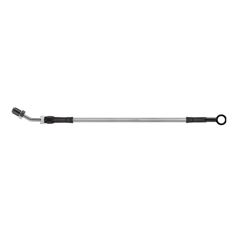 Goodridge 56in Universal Clutch Line w/Blk Zinc Fittings & Clear Hose - Straight Banjo w/AN3 Fitting