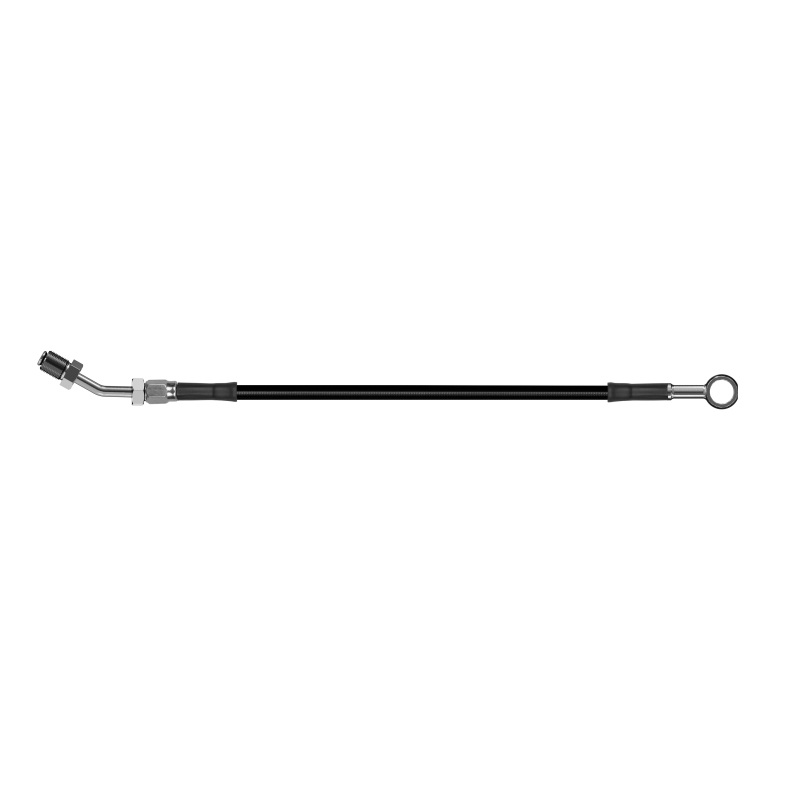 Goodridge 56in Universal Clutch Line w/SS Fittings & Black Hose - Straight Banjo w/AN3 Fitting