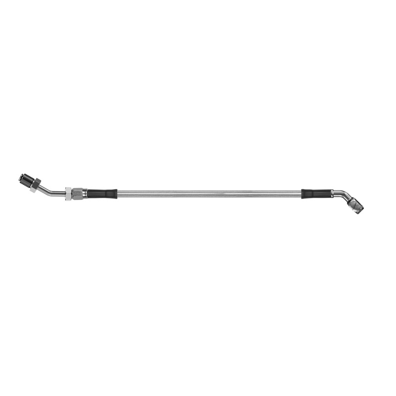 Goodridge 56in Universal Clutch Line w/SS Fittings & Clear Hose - 45Deg Banjo w/AN3 Fitting