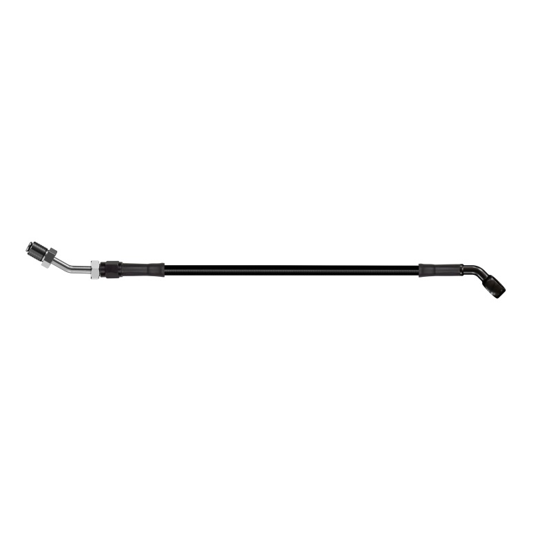 Goodridge 58in Universal Clutch Line w/Black Zinc Fittings & Black Hose - 45Deg Banjo w/AN3 Fitting