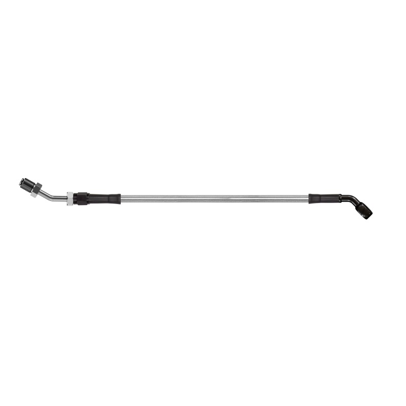 Goodridge 58in Universal Clutch Line w/Black Zinc Fittings & Clear Hose - 45Deg Banjo w/AN3 Fitting