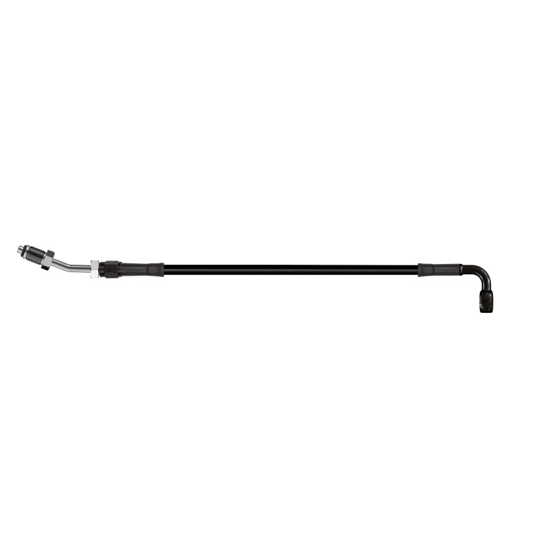 Goodridge 68in Universal Clutch Line w/Blk Zinc Fittings & Blk Hose - 90Deg Banjo w/20Deg 7/16 UNF