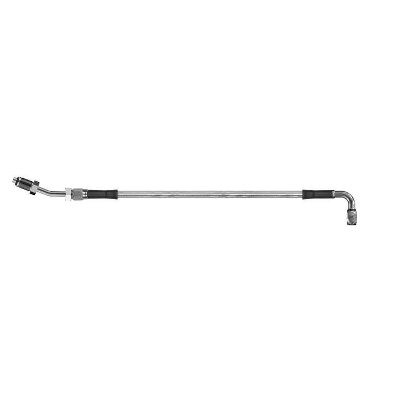 Goodridge 70in Universal Clutch Line w/SS Fittings & Clear Hose - 90Deg Banjo w/20Deg 7/16 UNF