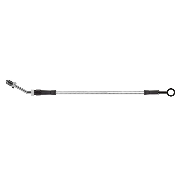 Goodridge 56in Universal Clutch Line w/Blk Zinc Fittings & Clear Hose - Straight Banjo w/M10 Fitting