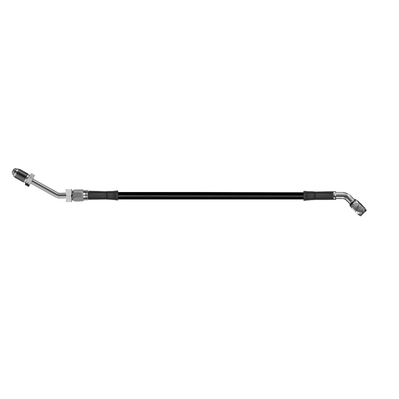Goodridge 56in Universal Clutch Line w/SS Fittings & Black Hose - 45Deg Banjo w/M10 Fitting