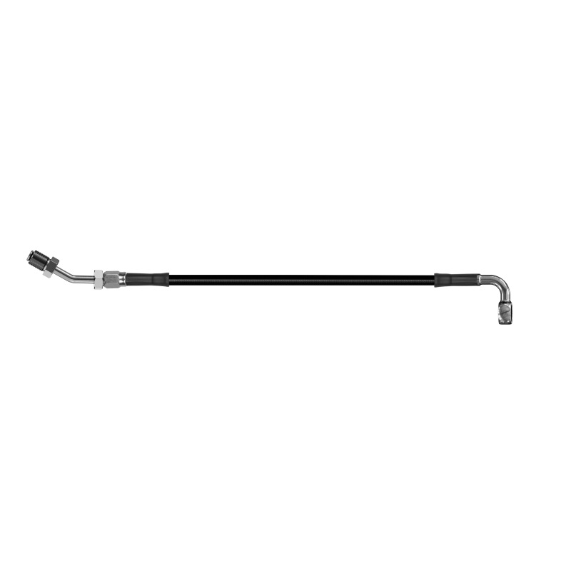 Goodridge 56in Universal Clutch Line w/SS Fittings & Black Hose - 90Deg Banjo w/AN3 Fitting