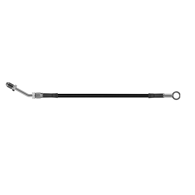 Goodridge 56in Universal Clutch Line w/SS Fittings & Black Hose - Straight Banjo w/M10 Fitting