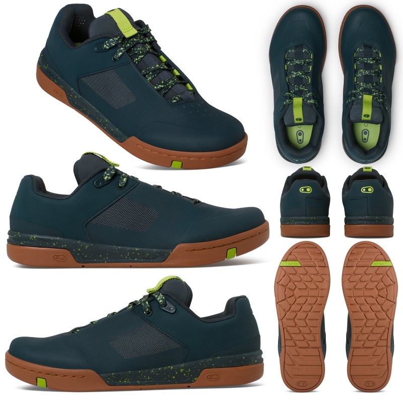 Crank Brothers Mallet Lace Limited Edition Splatter Clipless Shoes - US 11.5 - Petrol - Lime - Gum
