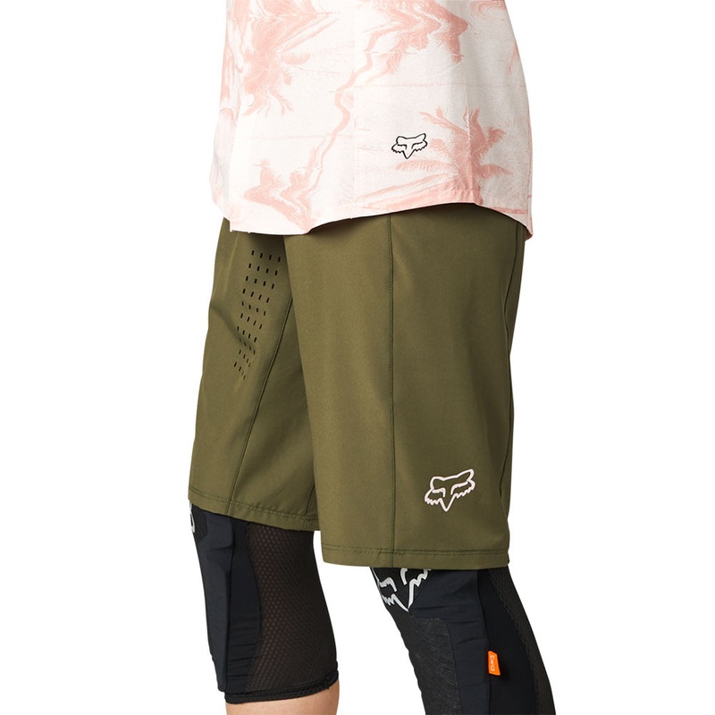 Fox Flexair Lite Women's Shorts Without Liner - Women's S - Permanent Vacation Olive Green
